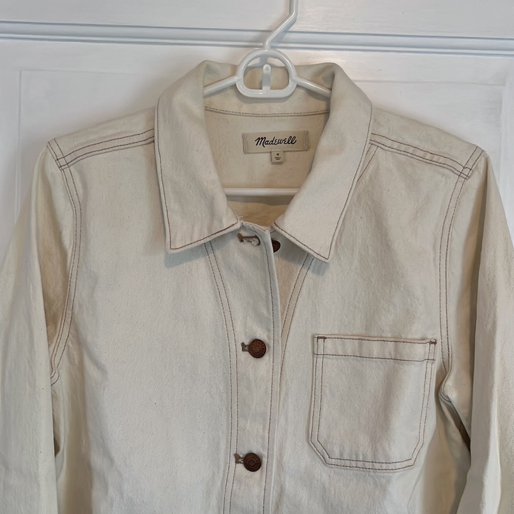 Madewell Denim Ashwood Chore Coat in Cloud Lining